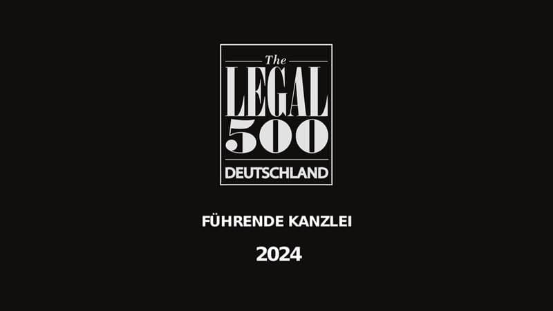 Vy empfohlen für "Urheberrechtliche Streitigkeiten" THE LEGAL 500